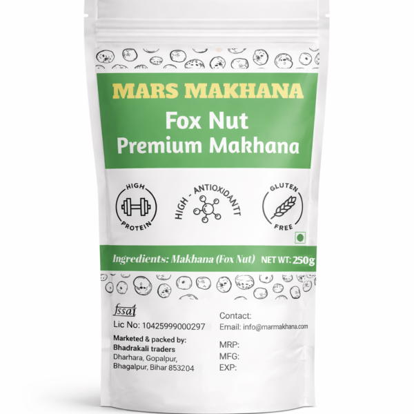 mars makhana 250g | premium fox nuts | natural lotus seeds healthy snack